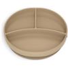 Suavinex, Piatto con Ventosa, Piatto in Silicone con Divisori, Piatto Antiribaltamento, per Alimentazione complementare, Lavabile in Lavastoviglie e Microonde, +6 Mesi, Beige