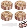 Hantoc 4 Pezzi Testine di Ricambio Compatibili con Finishing Touch Flawless Generazione 2, Testine Di Ricambio Per La Rimozione Dei Peli Del Viso per Labbra, Mento, Guance e Basette