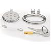 MKGMYGZ Flat Chastity Cage Small Chastity Cage Uomo Chastity Cage Sissy Cintura Di Castità Maschile Metallo Cock Cage Erotitici Sexy Per Coppie (45MM)