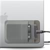Afterplug Custodia Adesiva 2 Tasche per Disco Fisso per Laptop, Porta Oggetti Adesivo Riutilizzabile per SSD Esterno Portatile, HDD, Mouse Sottile e Cavi (Piccola - Compatibile con SSD)