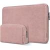 DOMISO 14 Pollici Custodia Borsa per Computer Portatile PC Protettiva Laptop Sleeve per 14 Lenovo/HP/dell/ASUS,Notebooks,15 MacBook PRO,Rosa