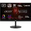 Acer Nitro XV272UPbmiiprzx LED Monitor Gaming FreeSync, 27, Display IPS 2K QHD, 144 Hz, 1 ms, HDMI 2.0, DP 1.4, USB3.0, Lum 350 (400 Peak) cd/m2, Speaker Integrati, Cavi HDMI, USB3.0 Inclusi