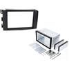 Audioproject A253 - Mascherina autoradio doppio DIN SMART ForTwo 451 2007 - 2010 - SMART ForFour 454 2004 - 2006, alloggiamento in metallo, colore: nero