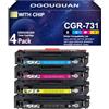 OGOUGUAN Compatibile Cartuccia Toner Canon 731 CGR-731 con Chip per Canon i-SENSYS LBP7100Cn LBP7110Cw MF623Cn MF628Cw MF8230Cn MF8280Cw (4-Pack)
