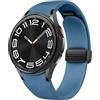 SOLOLUP Cinturino in pelle magnetica per Samsung Galaxy Watch 7/6/5/4/FE 40mm 44mm/6 Classic 43 47mm/5 Pro 45mm/4 Classic 42 46mm，20mm D-Buckle Hybrid Eco-Leather Cinturino sportivo in morbido silicone
