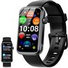 Fempoin Smartwatch Uomo Donna, 1.47"HD Orologio Smartwatch, 110+Modalità Sportive Smart Watch con Sonno/SpO2/24H Cardiofrequenzimetro, Impermeabil IP68 Notifiche Whatsapp Fitness Tracker per Android iOS, Nero