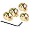 RuiJOTWAT 4 manopole del volume e del tono della chitarra elettrica a forma di teschio + chiave inglese dorata