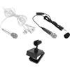 sourcing map 2 mini microfoni piccoli microfoni portatili con auricolare Mic Stand Cover per cantare registrazione vocale video per telefono argento, nero