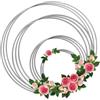 Xbessc 12 Pezzi 10/12/15/20 cm Cerchio Metallo Anelli in Metallo Cerchi Metallo per Decorazioni DIY Anello Metallo per Produzione di Ghirlande di Nozze Acchiappasogni e Centrotavola Fai da Te
