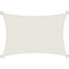HAIKUS Tenda a Vela Impermeabile Rettangolare 3x5 m, Protezione Raggi UV 98%, Telo Ombreggiante 5x3 Impermeabile, Tenda da Sole per Esterno Giardino Terrazzo, Bianca beige