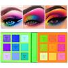 Tintark Neonme Palette di ombretti, 18 ombretti fluorescenti colorati, palette di ombretti arcobaleno viola blu verde giallo rosa per divertenti feste trucco occhi popolare, glitter opachi luminosi
