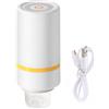 Supertool Sottovuoto portatile, ricaricabile tramite USB, mini pompa a compressione per alimenti, verdure, carne, colore bianco