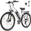 HITWAY 28 Bicicletta Elettrica, City E-bike Unisex Adulto, Bici Elettrica con Batteria Rimovibile 36V 12Ah, Motore 250W, Cambio a 7 Velocità, Bici Elettrica con Pedalata Assistita 35-90 km