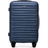 WITTCHEN Skyspeed Line Valigia Media Valigia rigida ABS Rolling Case Trolley Valigia Media Valigia da viaggio Blocco a combinazione Manico telescopico 4 Ruote Blu Navy