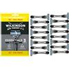 Wilkinson Sword - Essential 3 Black - Rasoio Usa & Getta - Rasoio a 3 Lame per Uomo - Testina Girevole - Striscia Lubrificante con Aloe - Confezione x12