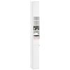 SoBuy Armadio Colonna bagno, Mobile bagno alto con 2 Ante e 1 cassetto Bianco 20x20x180 BZR160-W