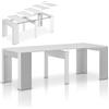 Shally Dogan Tavolo Allungabile per Cucina, Ingresso e Sala da Pranzo, Consolle Salvaspazio Richiudibile da 3 Metri con 5 Pannelli, Design Moderno ed Elegante, Apertura Semplice (Bianco Frassinato)