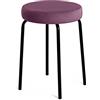 Avalon Sgabello Jolly moderno in velluto per arredo interno dim. 39 x 51cm - Colore Violet