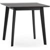 HOMN LIVING Tavolo da pranzo Pomago 80x80 cm Colore nero, legno massello, 80 cm (Larghezza) 80 cm (Profondità) 75 cm (Altezza)