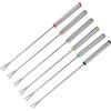 Segutage Set di forchette per fonduta per fonduta, formaggio, dessert, sottaceti, bastoncini per smores, marshmallow, arrosti, pentole, kit di accessori con manico resistente al calore, per arrosti e pentole