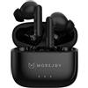 MoreJoy MJ141 Jouirbuds Pro Hybrid ANC Wireless Auricolari Active Noise Cancelling Cuffie Bluetooth 5.2 Stereo in Ear Earphones, Suono coinvolgente Premium Deep Bass Built in 6 Mic Headset Nero