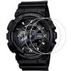 Zshion - Pellicola proteggi schermo per Casio GA110, durezza 9H, in vetro temperato, per Casio G-SHOCK GA110, con anti-impronte e cristalli trasparenti (2 pezzi)