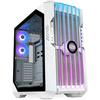 Cooler Master HAF 700 EVO Case PC White - Full-Tower, Compatibile E-ATX, 5 Ventole, Staffe Radiatore Ruotabili, Raffreddamento alto flusso aria, display LCD, pale ARGB Edge-Lit, pannello laterale TG