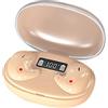 ohfruit Auricolari senza fili - Bluetooth 5.2 non in-ear Sleep Wireless - Schermo LED di alimentazione schermo, impronta digitale touch IPX5 cancellazione del rumore cuffie stereo colore della pelle