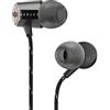 House Of Marley Uplift 2 Cuffie Auricolari In ear con Cavo, Microfono Integrato, Auricolari con Filo in Tessuto Anti-Aggrovigliamento, Gommini in Gel da 3 Dimensioni, Custodia, Nero