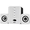 Niiyen Altoparlante Principale, Mini USB 2.1 Cablato Altoparlante Combinato Lettore Musicale Basso Subwoofer per Telefono, Cellulare, Tablet, Laptop, PC, Computer Desktop(Bianco)