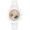 Lacoste Orologio Quarzo Multifunzione Analogico-Digitale da Donna Collezione LC33 con Cinturino in Silicone Bianco - 2001430