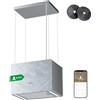 Ciarra Pinnacle Cappa ad isola sospensione 48 cm 700 m³/h con app Smart Wi-Fi Cappa aspirante a ricircolo d'aria Booster a 4 livelli CBCW4850
