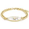 LUXENTER Bracciale LUXENTER in madreperla bianca rifinito in oro giallo 18 carati - Anleh