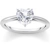 THOMAS SABO Anello con Pietra Bianca a Forma di Cuore in Argento Sterling 925 Riciclato, Misura 60, TR2476-051-14-60, Metallo prezioso