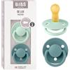 BIBS De Lux Ciuccio, 6-18 mesi, confezione da 2, Nordic Mint/Island Sea