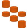 Szaerfa 6PCS Grip Set Joystick Cap Tappo del bastone analogico per PS5 Pro/PS5 slim/PS5, controller analogico Gamepad sollevato antiscivolo impugnature del bastone del pollice bastoni Cover (Arancione)