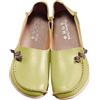 Generic Scarpe da passeggio da donna, stile casual e alla moda, mocassini brasiliani con nappa, mocassini in pelle tinta unita, scarpe classiche piatte larghe, scarpe da lavoro, Verde menta, 41 EU