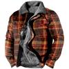 DUHGBNE Camicia da uomo in stile boscaiolo scozzese spessa materiale confortevole camicia a quadri in flanella abbigliamento da lavoro caldo giacche da lavoro in flanella, Marrone, XXXXL