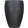 Scheurich Lineo Vaso alto in plastica, granito nero, diametro 39,2 cm, altezza 54 cm, 15 l vol.