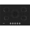 WHIRLPOOL GOWL 758/NB - GOWL758/NB Piano cottura Gas larghezza 73 cm - Vetroceramica Nero con trattamento iXelium - 5 Fuochi - Griglie in ghisa a tutta larghezza FullWidth - Nuove manopole Multivel Flame