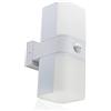 HUBER Lampada da parete a LED con sensore di movimento, 140°, 20 W, 3300 lm, IP65, con sensore di movimento, lampada da parete interna, tubo, bianco, 30641