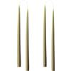 Kunstindustrien Candele affusolate, prodotte in Danimarca, 42 colori disponibili, candele antigoccia e senza fumo, candele solide a lunga durata 15 ore, set regalo con candele non profumate, 4 pezzi