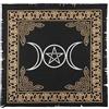 INDIAN CONSIGNERS Pentagramma della tripla luna Tovaglia d'altare Stregoneria Stregoneria Tovaglia Alter Sacra Copritavolo Spirituale Sillabare Strega Diffusione dei Tarocchi 24