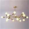 KRIPINC Lampadario Sputnik 18 Luci, Lampada da Soffitto Sputnik, Lampada a Sospensione Oro in Ottone, Lampadario a Sospensione E27 Industrial per Soggiorno Cameretta Sala da Pranzo Cucina