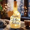 Leonshco Regali per il 18°compleanno bottiglia LED con scritta, bel regalo per il 18°compleanno figlio, figlia, sorella, migliore