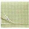 LINEN & COTTON Tovaglia da Tavola a Quadri Bianchi e Verdi Estella -100% Lino, Verde Bianco (80 x 80 cm) Tovaglia di Stoffa Piccola Quadrata Rustica Country per Tavolo Cucina Caffè Primavera Pasqua