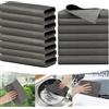 BELEVO Panni Microfibra, 8 Pezzi Asciugamano Addensato Microfibra Capelli Stracci Microfibra Panni Pulizia Pezze Per Pulire Adatto Per Il Vetro Del Finestrino Dell'auto Bagno 30X40CM, Grigio, Nylon
