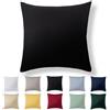 Alreya Federa in 100% jersey di cotone con chiusura lampo - 80 x 80 cm - Nero - Federa Cuscino, Copricuscino Divano, Federa super morbida 80x80