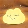 Nawchedo Luce notturna per bambini, 7 colori, luce notturna in silicone morbido per bambini con 3 livelli dimmerabili, ricaricabile, antiriflesso, morbida e carina, a forma di nuvola, lampada da comodino touch