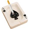 KNBG Posacenere in ceramica creativa fai da te portatile moderno posacenere poker all'aperto da interno da tavolo Posacenere per sigari vassoio fumatori Ash decorazione alla moda regalo da fatto a mano